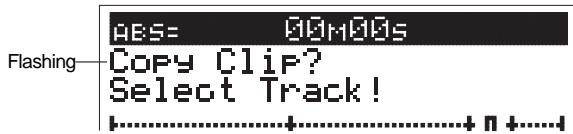 FOSTEX VF160EX - Press the [EDIT] key to proceed to the "Copy Clip?" (or "Move Clip?") message. - 1