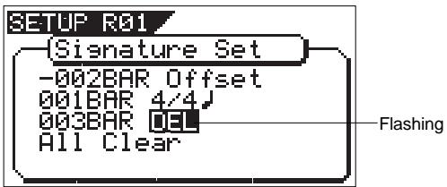 FOSTEX VF160EX - Deleting a Time Signature - 1