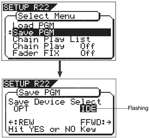 FOSTEX VF160EX - Press the [SETUP] key to enter the Setup mode. - 1
