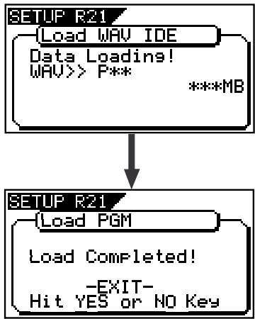 FOSTEX VF160EX - After selecting the load destination program, press the [ENTER/YES] key. - 1