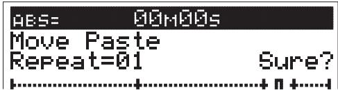 FOSTEX VF160EX - Press the [ENTER/YES] key when "Copy Paste" (or "Move Paste") is flashing. - 2