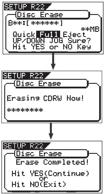 FOSTEX VF160EX - Carrying out "full erasure" - 5