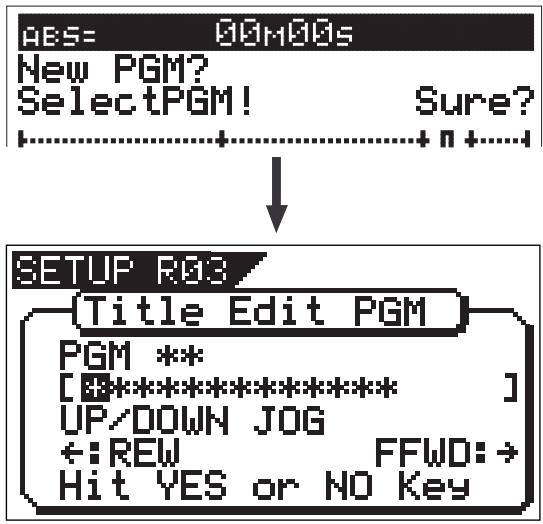 FOSTEX VF160EX - Turn the [JOG] dial clockwise to find "New PGM?", then press the [ENTER/YES] key. - 1