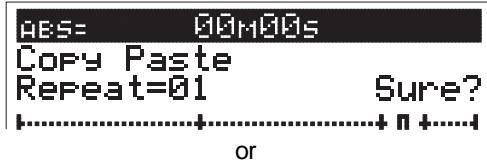 FOSTEX VF160EX - Press the [ENTER/YES] key when "Copy Paste" (or "Move Paste") is flashing. - 1