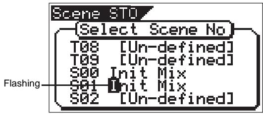 FOSTEX VF160EX - Use the [JOG] dial to select the desired scene number to which you want to store the current settings, and press the [ENTER/YES] key. - 1