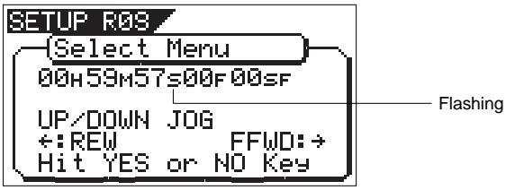 FOSTEX VF160EX - Select "Mtc Offset Set" in the menu selection display and press the [ENTER/YES] key. - 1