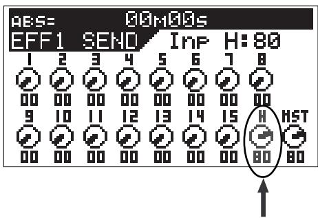 FOSTEX VF160EX - Press the [CH PARAM EDIT-EFF1/EFF2] key to adjust the send level of effect 1. - 1