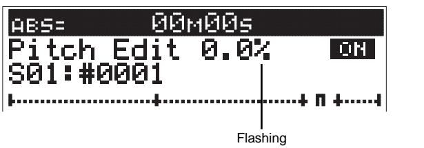 FOSTEX VF160EX - Put the recorder in the STOP or PLAY mode. Press the [VARI PITCH/P.EEDIT] key while the [SHIFT] key is depressed. - 1