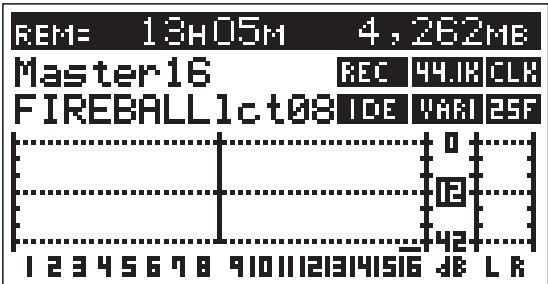 FOSTEX VF160EX - REMAIN Display of Current Time Base - 1