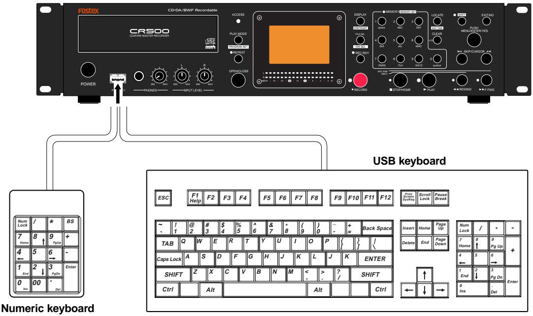 FOSTEX CR500 - USB keyboard connection - 1