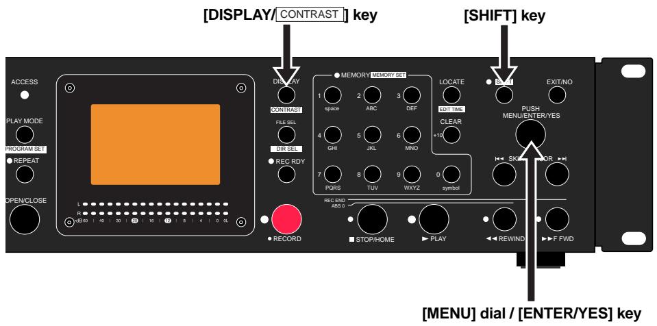 FOSTEX CR500 - Adjusting display contrast - 1