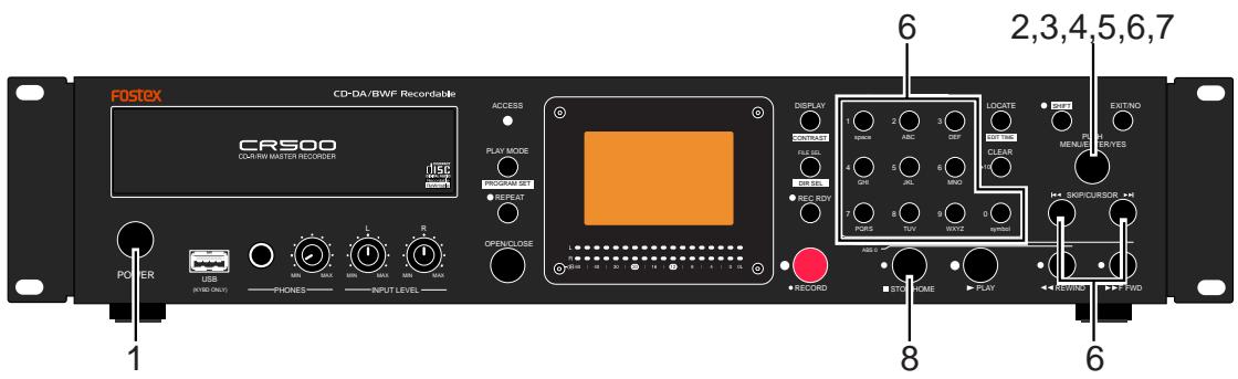 FOSTEX CR500 - Realtime clock setting - 1