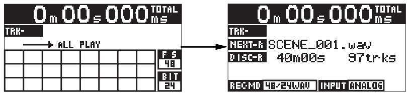 FOSTEX CR500 - - Press the [REC RDY] key to enter the record ready mode. - 1
