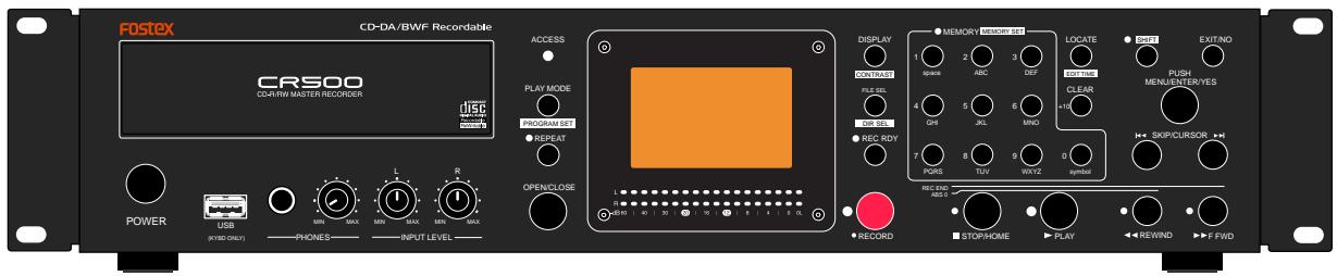 FOSTEX CR500 - Chapter-3: Names and functions - 1