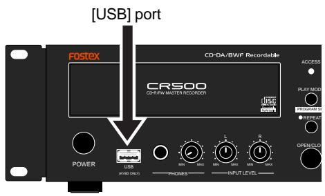 FOSTEX CR500 - - A USB keyboard can be used for file name entry, etc. - 1