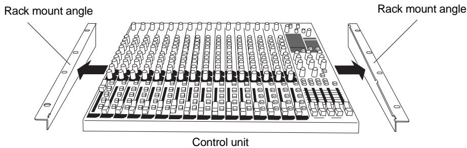 FOSTEX LR16 - Remove the rack mount angles attached to the side panels of each unit. - 2