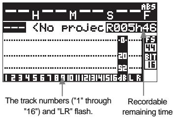 FOSTEX LR16 - Set all the [REC TRACK SELECT] keys (1 through 16) and the [ST MIX] key in the recorder section to ON. - 1