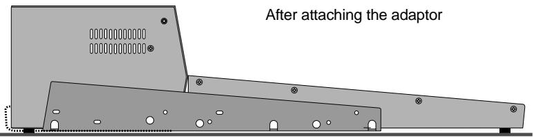 FOSTEX LR16 - Using the rack mount adaptors removed from the control unit, fix the control unit and main unit. - 2