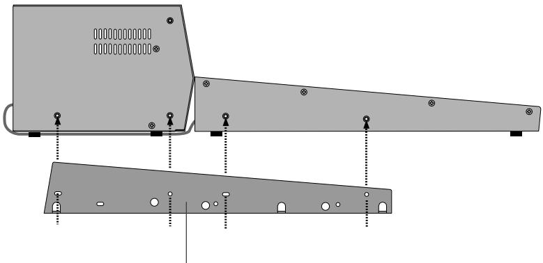 FOSTEX LR16 - Using the rack mount adaptors removed from the control unit, fix the control unit and main unit. - 1