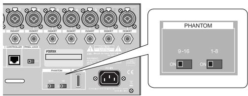 FOSTEX LR16 - - Phantom power supply setting - 1