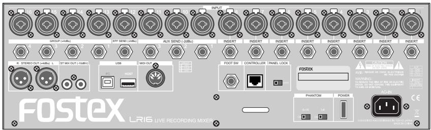 FOSTEX LR16 - Names and functions - 1