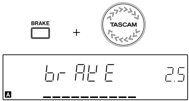 TASCAM CD-X1700 - Régler le temps de freinage - 1