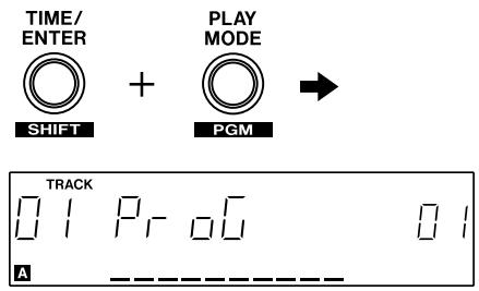 TASCAM CD-X1700 - Insérer une piste dans le programme - 1