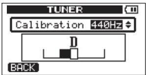 TUNER Calibration 440Hz D BACK