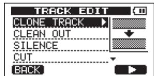 TRACK EDIT CLONE TRACK CLEAN OUT SILENCE CUT BACK