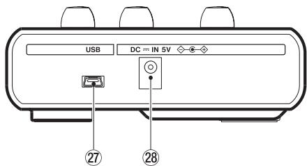 USB DC = IN 5V ②⑦ ②⑧