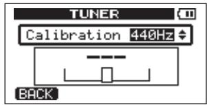 TUNER Calibration 440Hz BACK