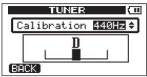 TUNER Calibration 440Hz D BACK