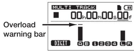 MULTI TRACK Overload warning bar DIGIT A B 1284 LR