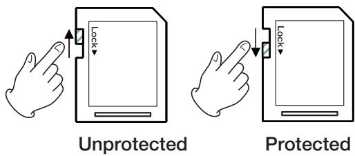 TASCAM DP-004 - Write-protected cards - 1