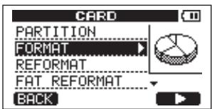 CARD PARTITION FORMAT REFORMAT FAT REFORMAT BACK