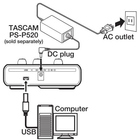 TASCAM DP-004 - Connecting with other equipment - 2