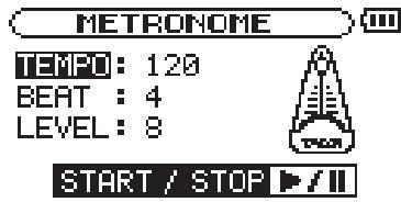 TASCAM DR-1 - Setting the metronome - 1