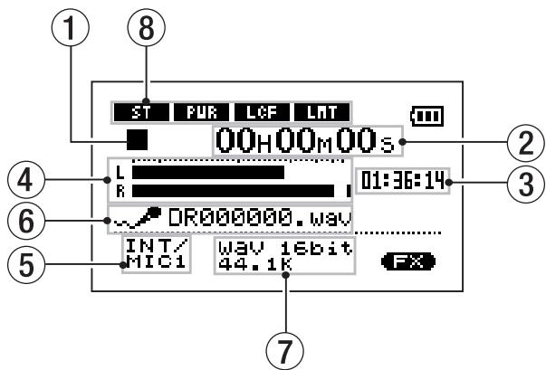 TASCAM DR-1 - Record Screen - 1