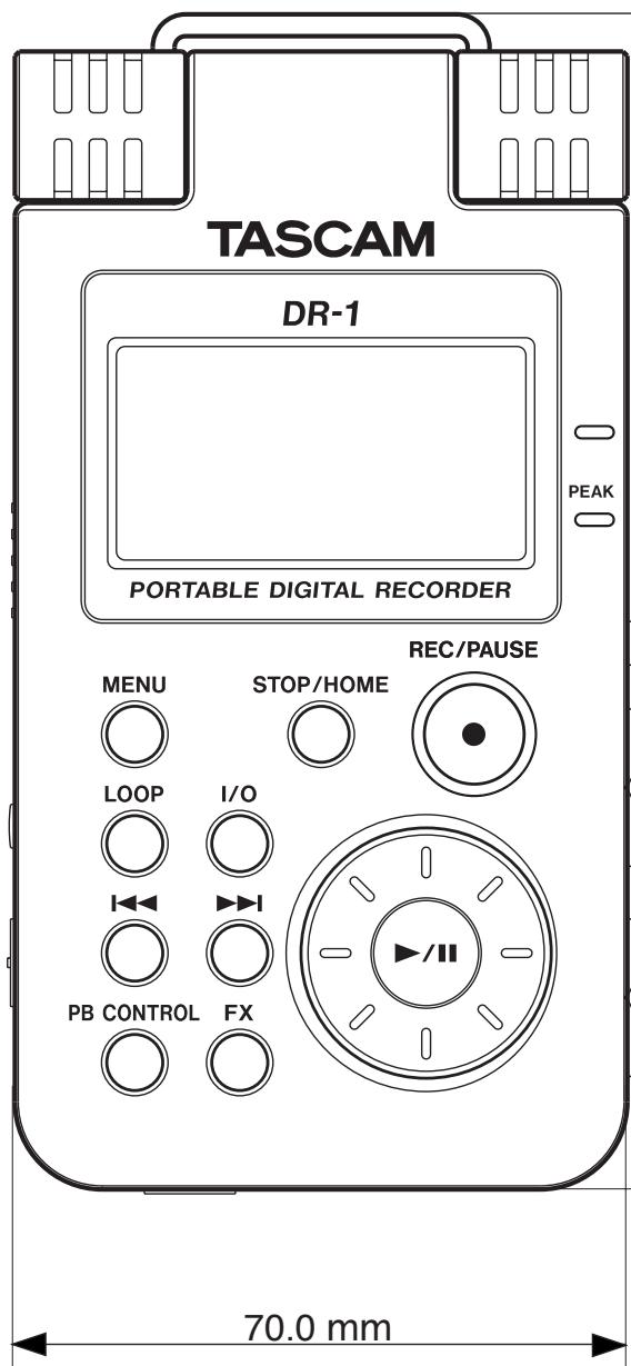 TASCAM DR-1 - Dimensions - 1