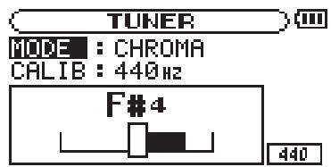 TASCAM DR-1 - Chromatic tuner mode - 1