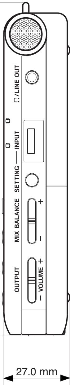 TASCAM DR-1 - Dimensions - 2