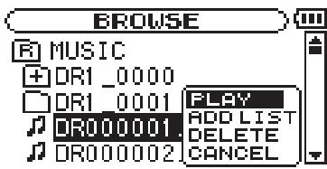 TASCAM DR-1 - File operations - 1