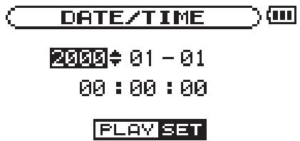 TASCAM DR-1 - Setting the date and time - 1