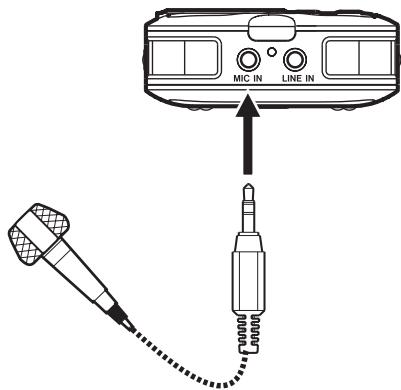 TASCAM DR-2D - Recording with external mics (MIC IN) - 1