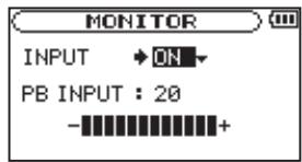TASCAM DR-2D - Monitor the input signal (MONITOR) - 2