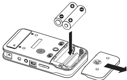 TASCAM DR-2D - Using AA batteries - 1