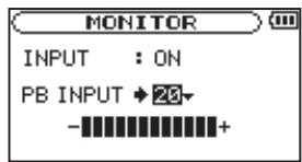 TASCAM DR-2D - Monitor the input signal (MONITOR) - 3