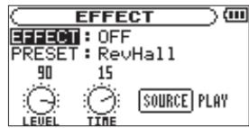 TASCAM DR-2D - Setting the effect - 1