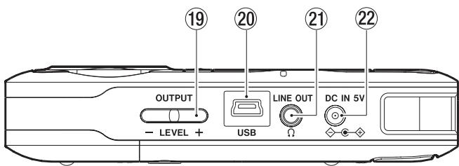 TASCAM DR-2D - Right side panel - 1
