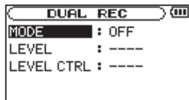 TASCAM DR-2D - Making settings for dual recording - 1